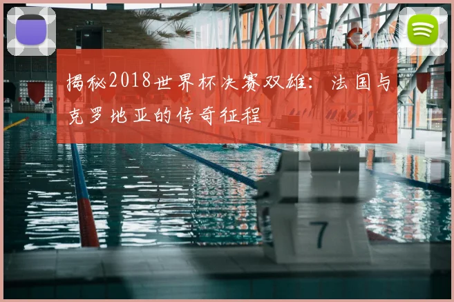 揭秘2018世界杯决赛双雄：法国与克罗地亚的传奇征程