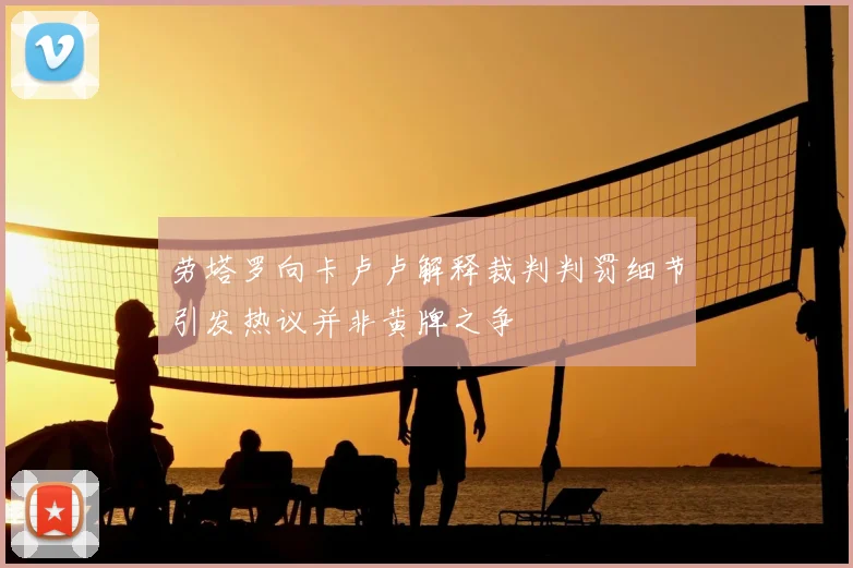 劳塔罗向卡卢卢解释裁判判罚细节引发热议并非黄牌之争