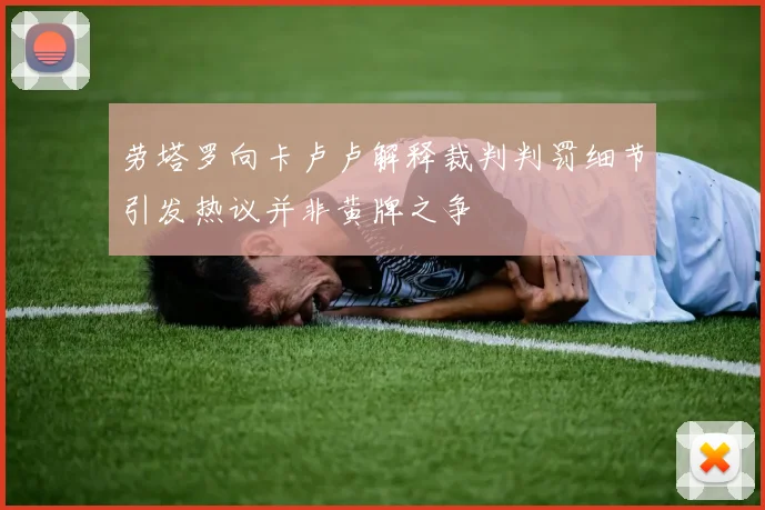 劳塔罗向卡卢卢解释裁判判罚细节引发热议并非黄牌之争