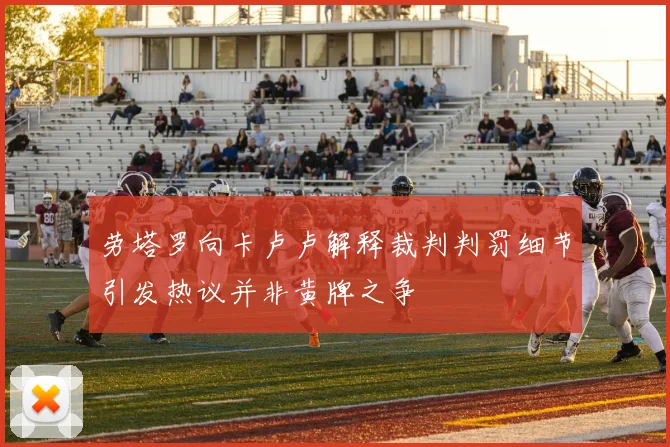 劳塔罗向卡卢卢解释裁判判罚细节引发热议并非黄牌之争