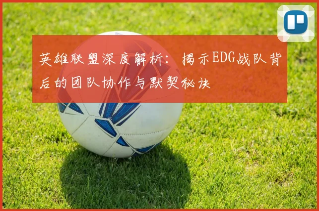 英雄联盟深度解析：揭示EDG战队背后的团队协作与默契秘诀
